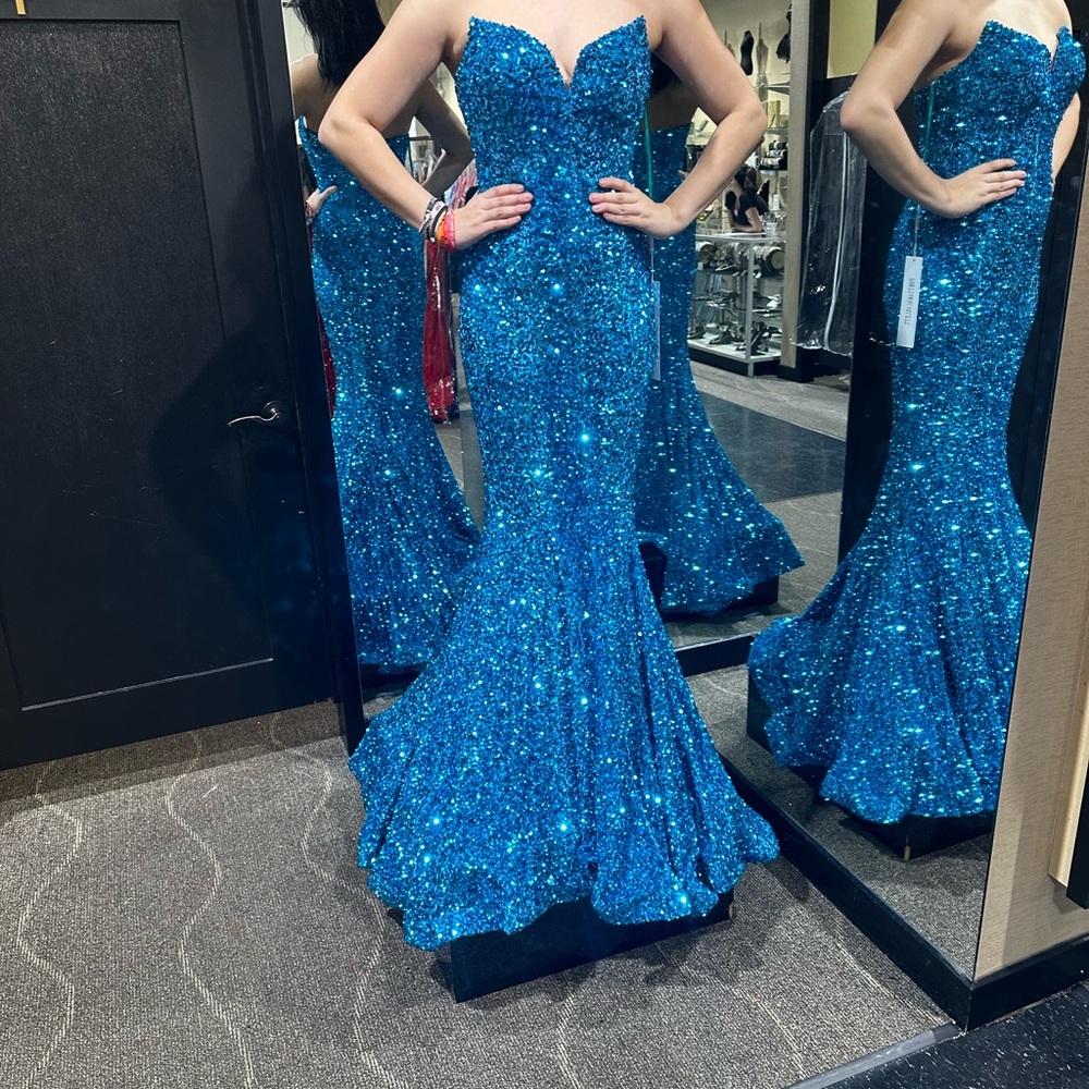 TURQUOISE PORTIA & SCARLETT PROM DRESS